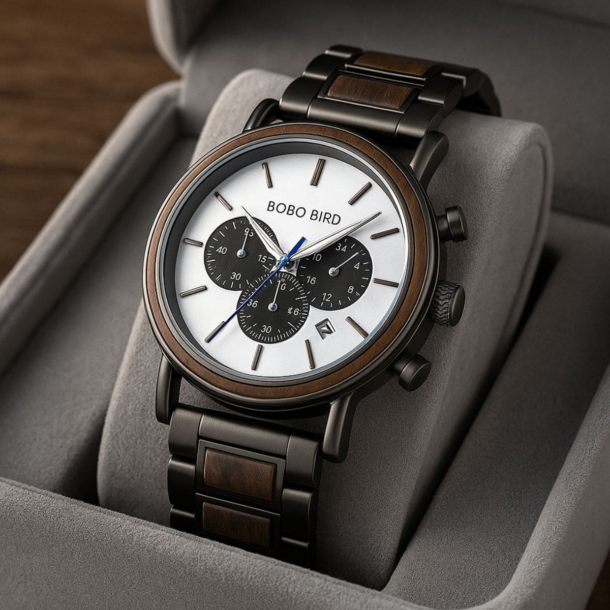 Wooden Chronograph Watch – Natural Craftsmanship Meets Modern Precision Stones Men