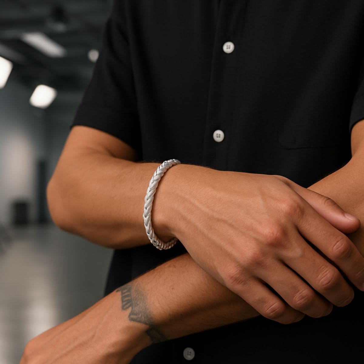 sterling silver Twist Chain Bracelet For Men Hip Hop Fashion Bracelet Party Accessories Stones Men