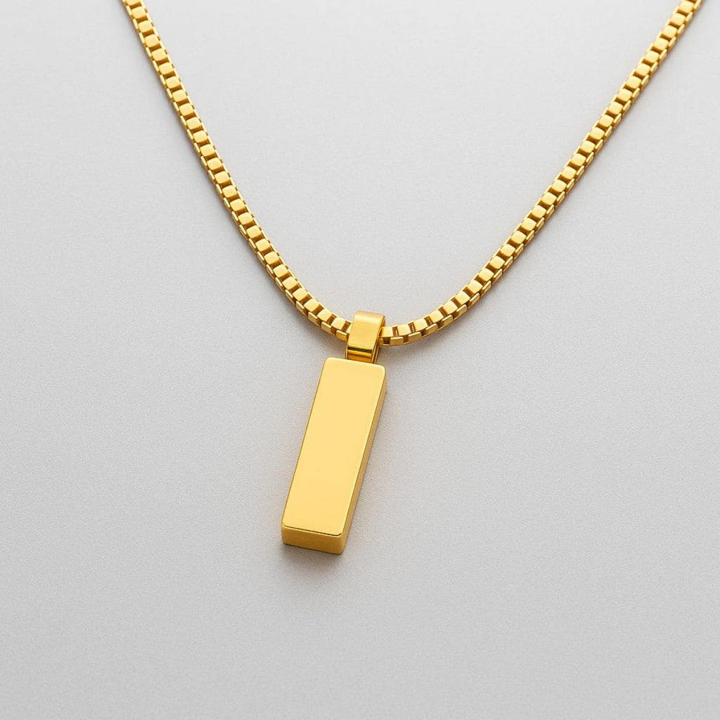 Men’s Platinum Box Chain Necklace – Sleek, Refined, and Built to Last Stones Men