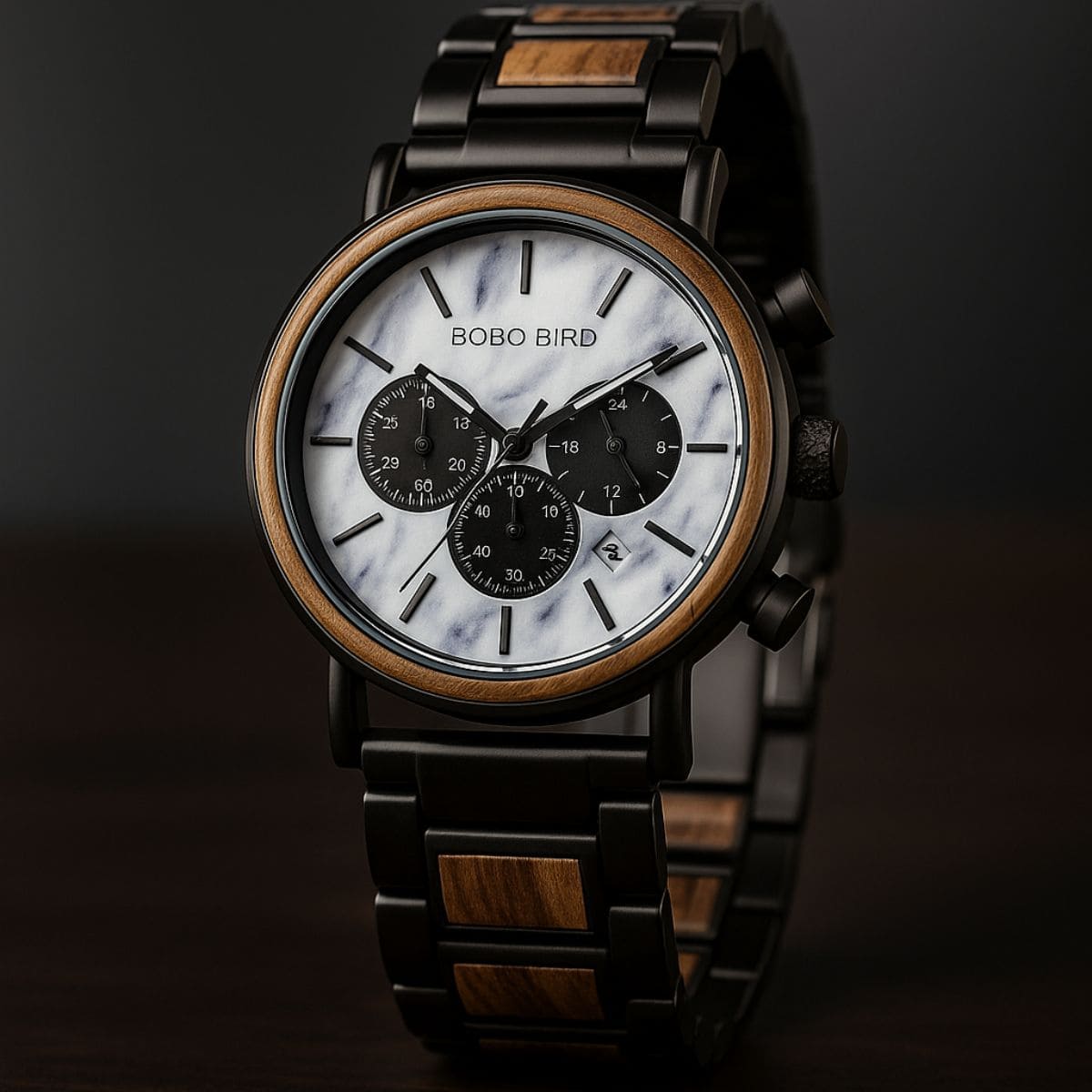 Wooden Chronograph Watch – Natural Craftsmanship Meets Modern Precision Stones Men