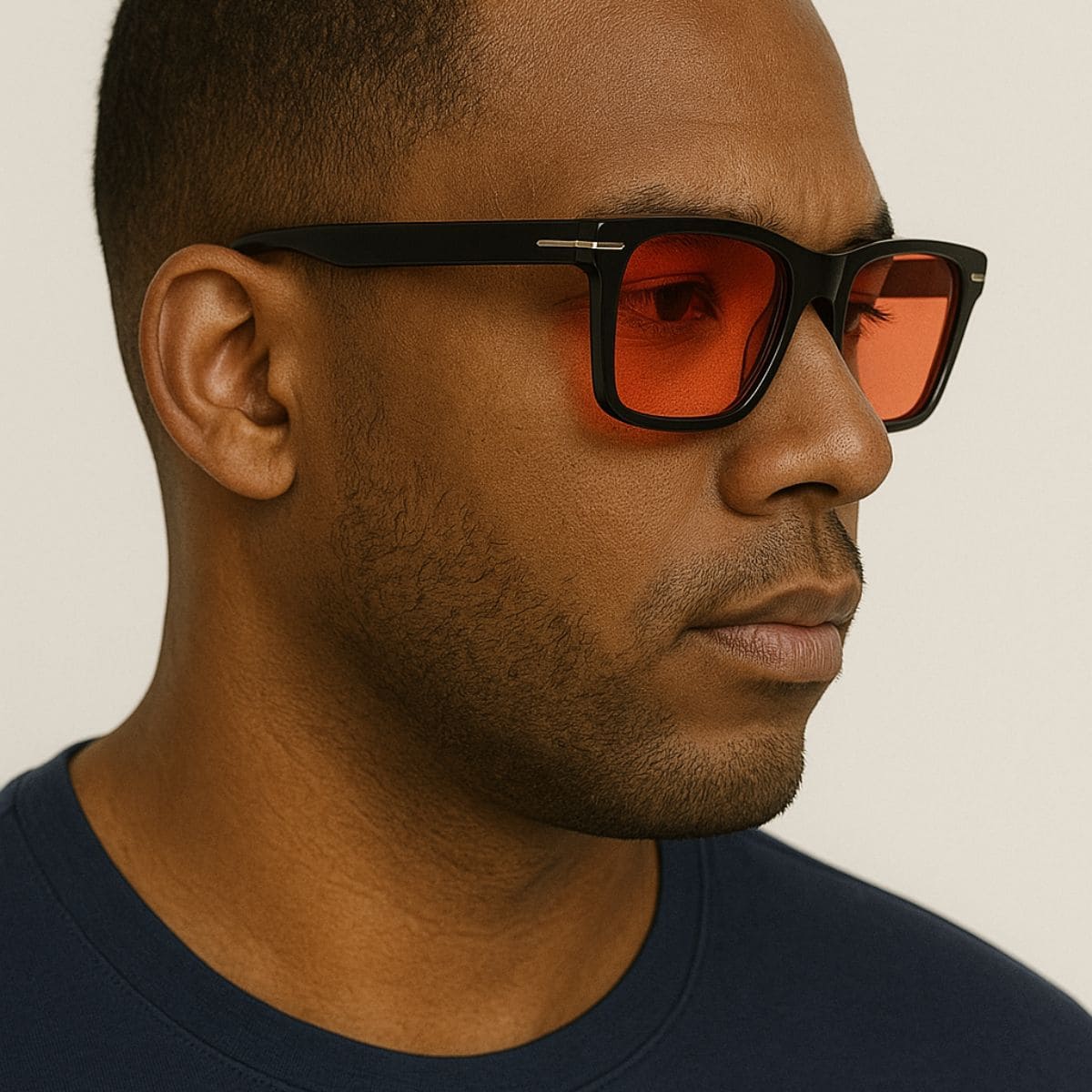 Retro simple small square frame sunglasses