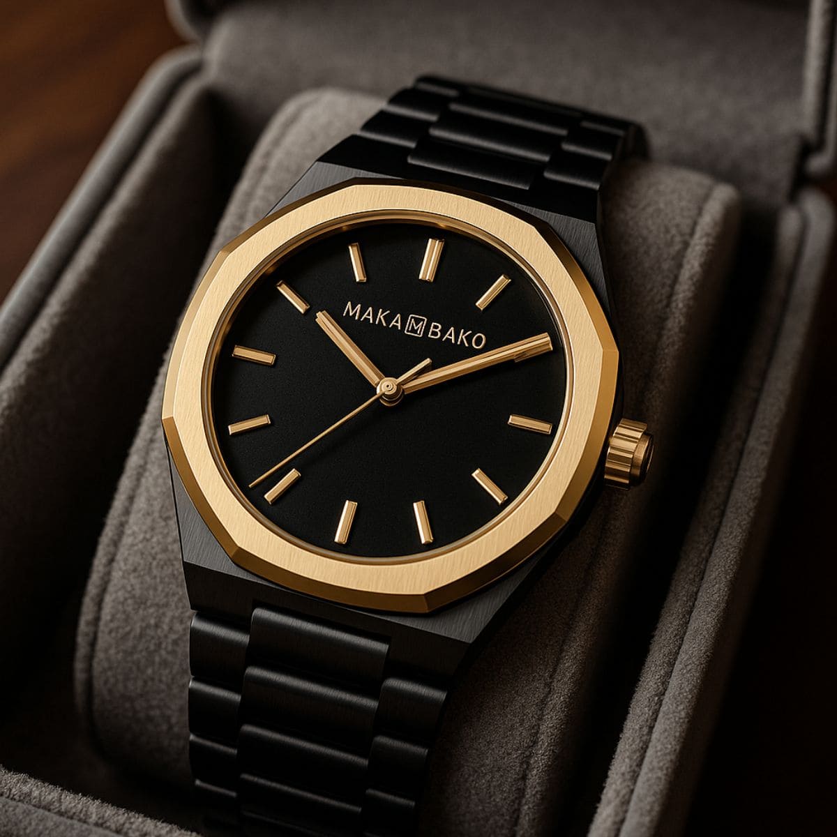Stones Men Black Men’s Quartz – Where Minimalism (Waterproof) Stones Men