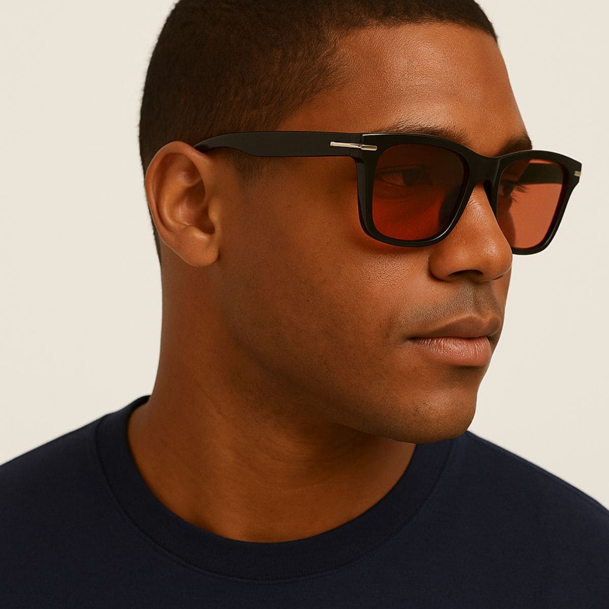 Retro simple small square frame sunglasses