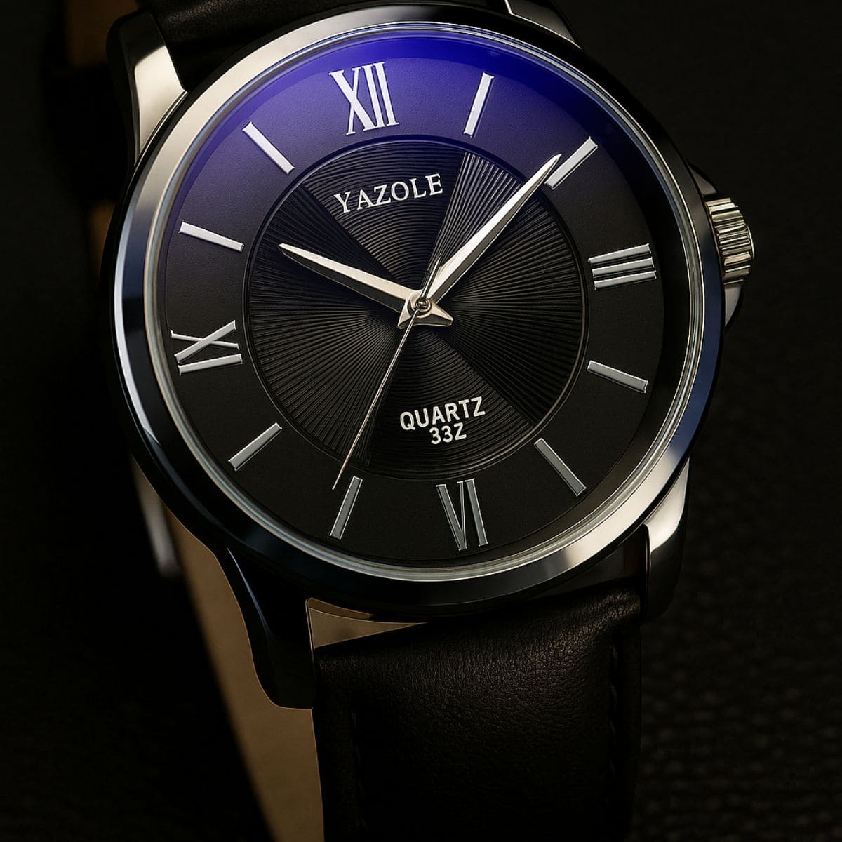 Luxury Blue Glass Men’s Watch – Classic Elegance. Timeless Attitude. Stones Men