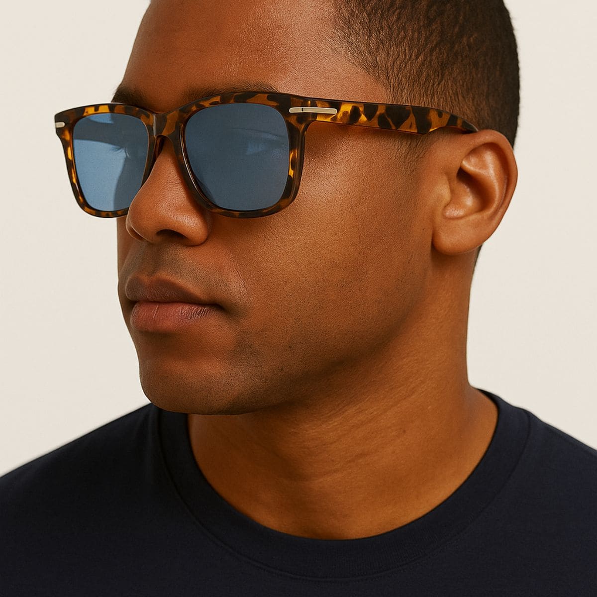 Retro simple small square frame sunglasses