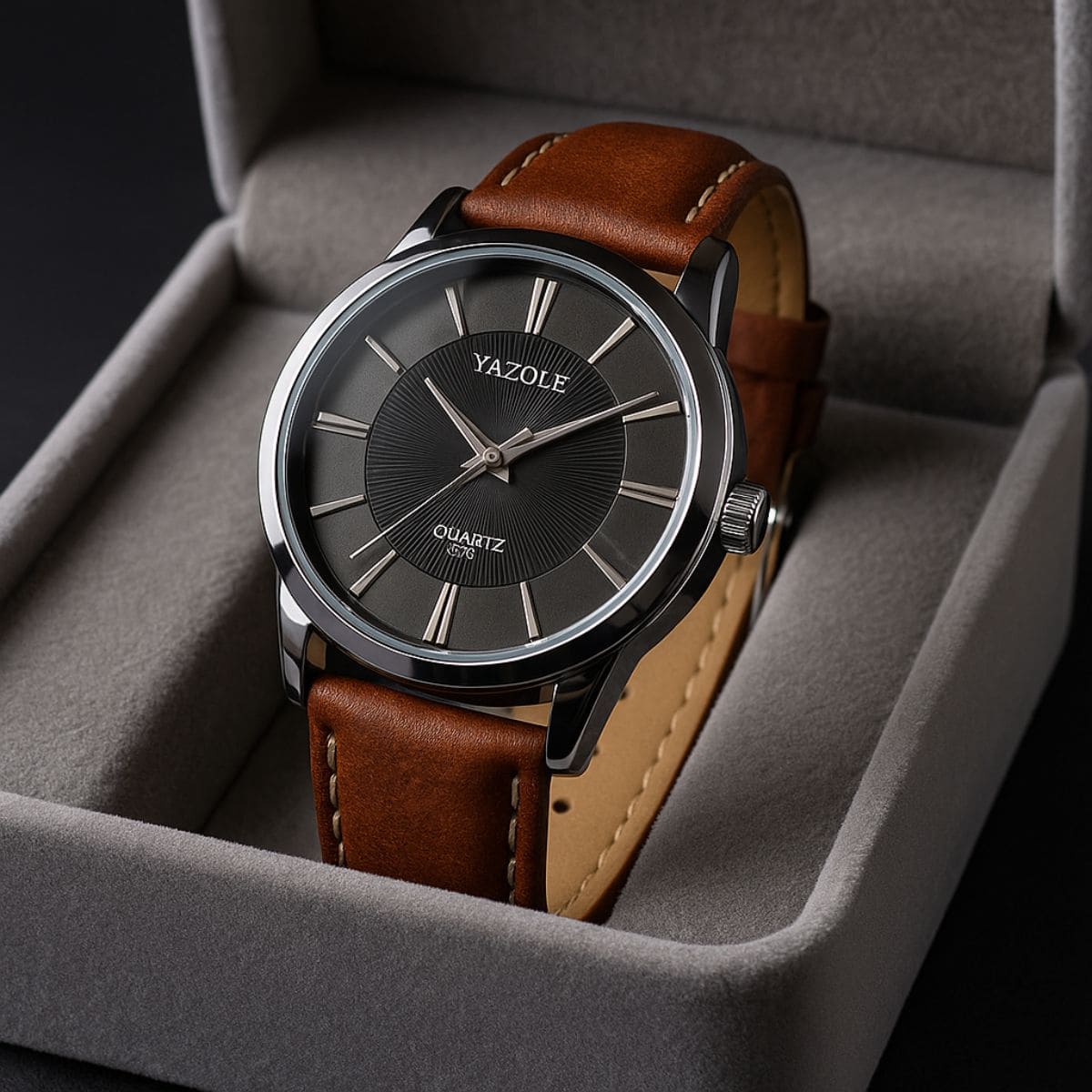 Luxury Blue Glass Men’s Watch – Classic Elegance. Timeless Attitude. Stones Men