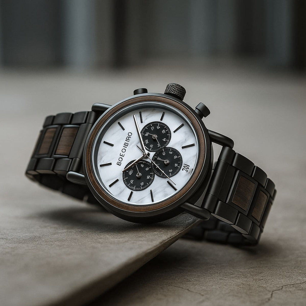 Wooden Chronograph Watch – Natural Craftsmanship Meets Modern Precision Stones Men
