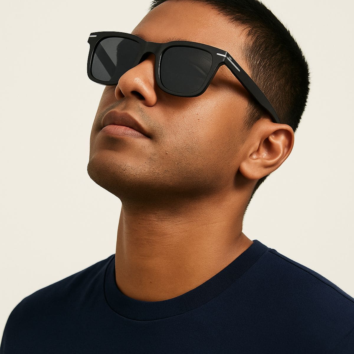 Retro simple small square frame sunglasses