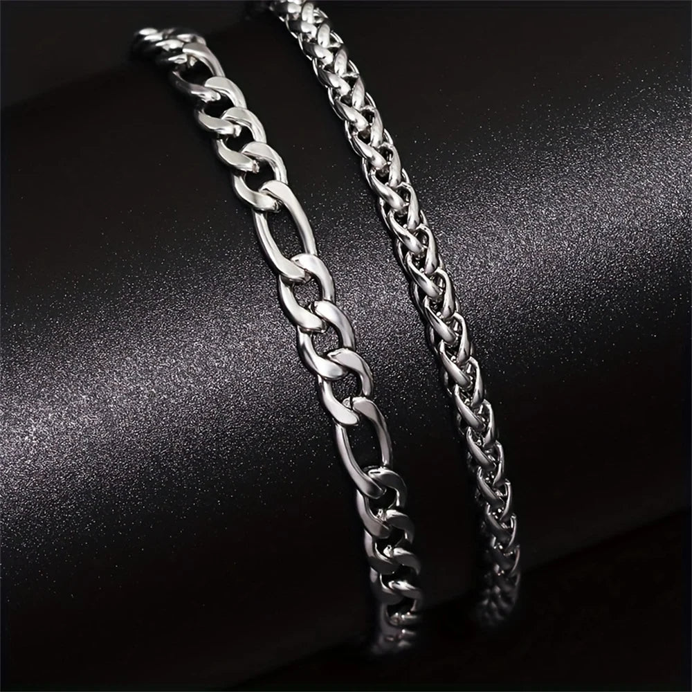 Minimalist Stainless Steel Bracelet Set – Clean Lines. Maximum Style. Stones Men