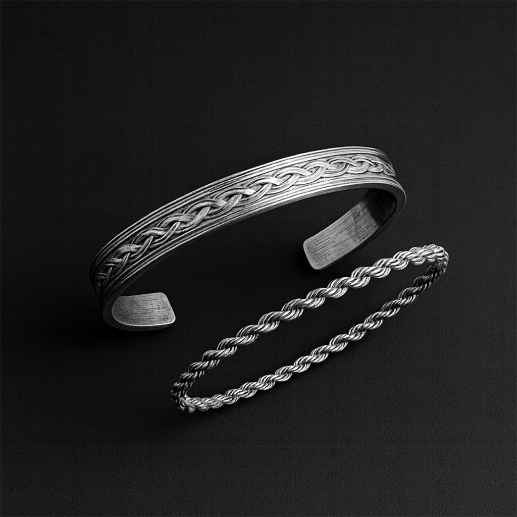 sterling silver Twist Chain Bracelet For Men Hip Hop Fashion Bracelet Party Accessories Stones Men