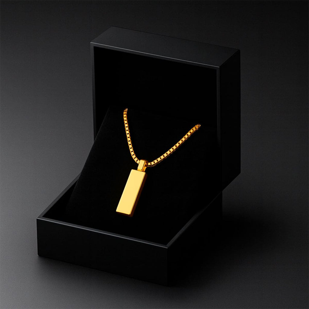 Men’s Platinum Box Chain Necklace – Sleek, Refined, and Built to Last Stones Men