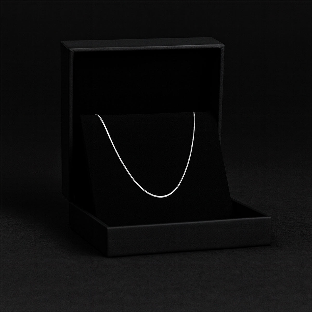 Necklace for Men Women Silver Male -- 925 Sterling Silver Snake Chai Stones Men