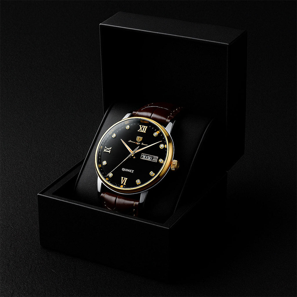 Waterproof Watch Casual Leather Strap Luminous Sports Quartz Clocks Stones Men