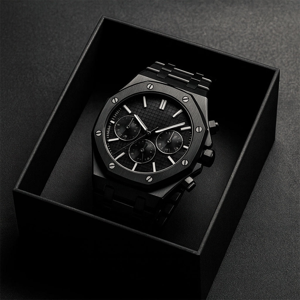 Luxury Stainless Steel Men’s Watch – Bold Design, Built for Performance Stones Men