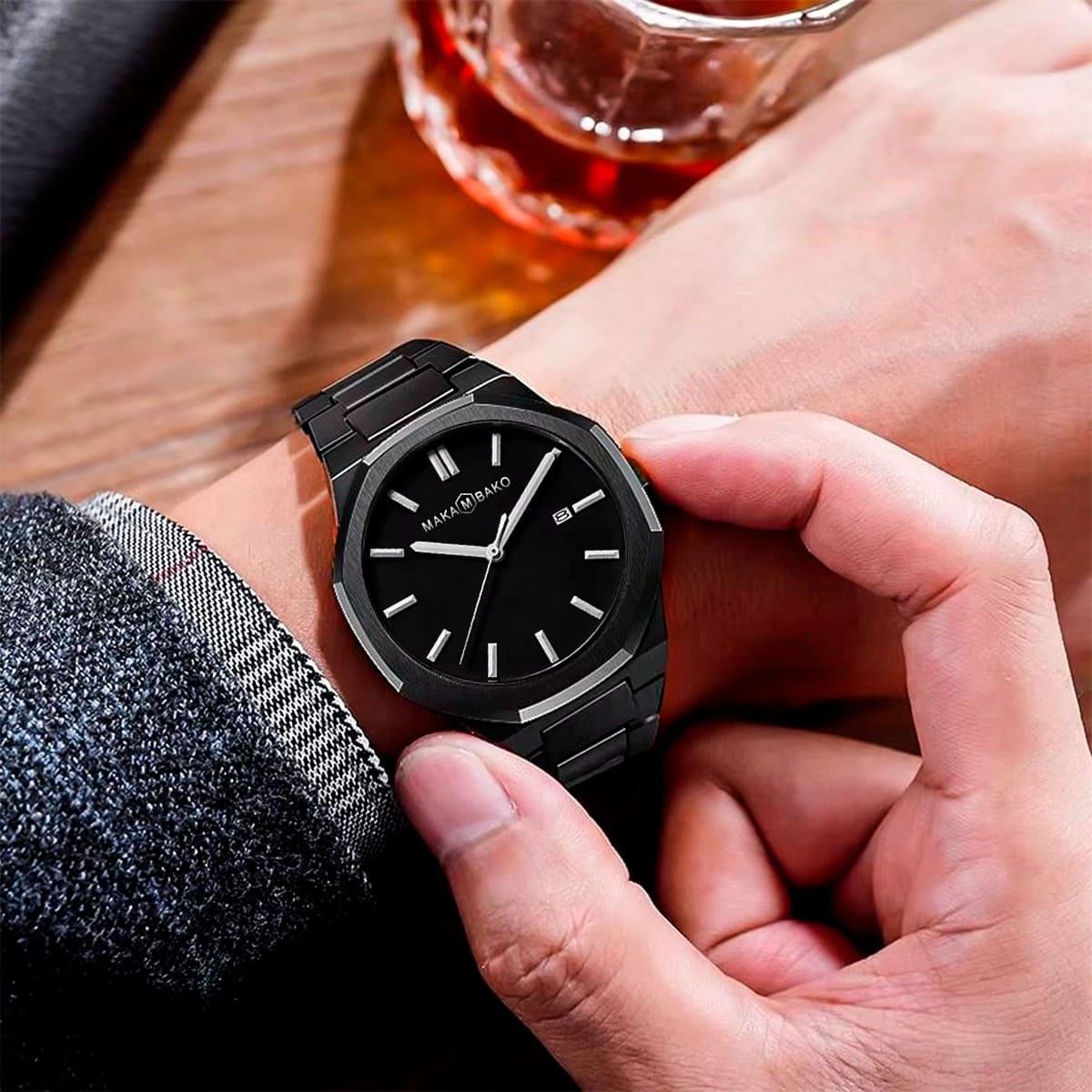 Stones Men Black Men’s Quartz – Where Minimalism (Waterproof) Stones Men