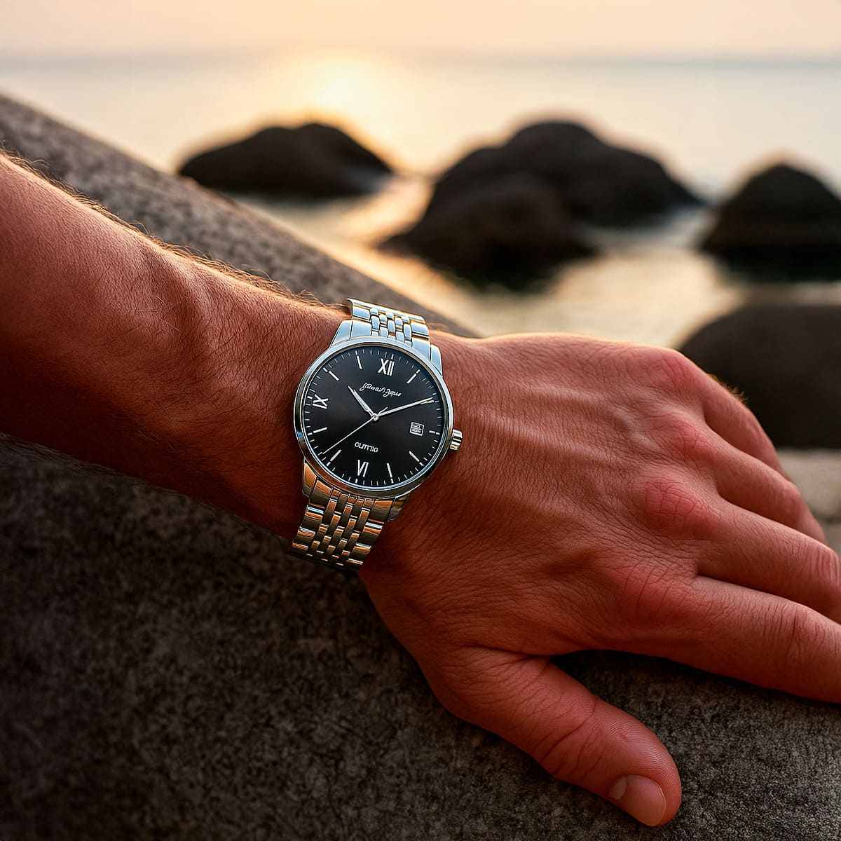 Stainless Steel Men’s Watch – Timeless Precision. Powerful Presence Stones Men