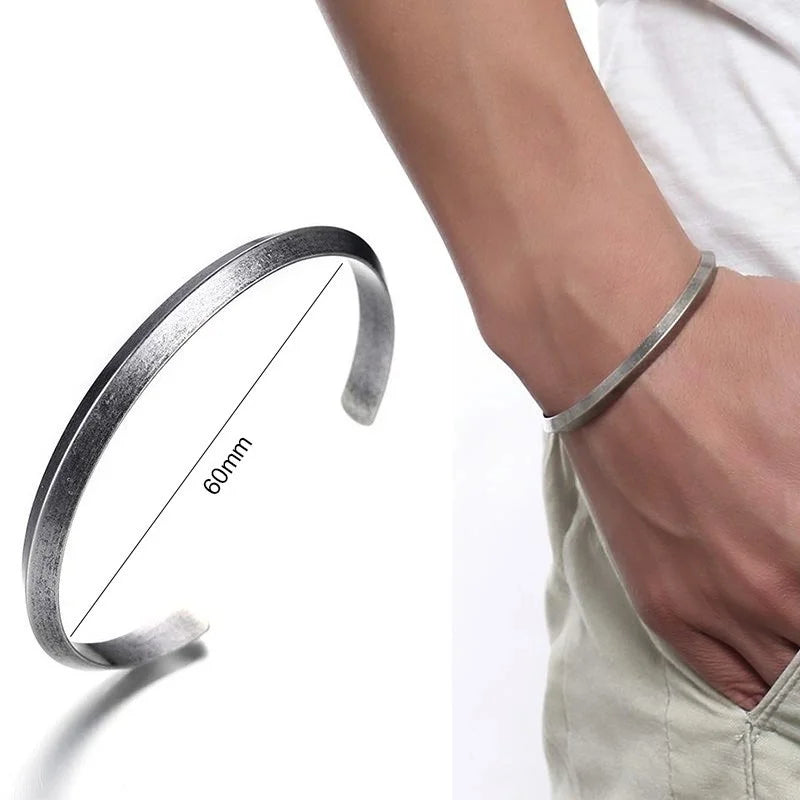 Retro Viking Cuff Bracelet – Rugged Style. Timeless Strength. Stones Men