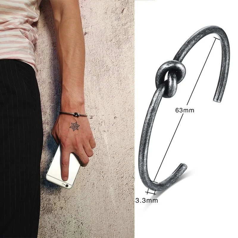 Retro Viking Cuff Bracelet – Rugged Style. Timeless Strength. Stones Men