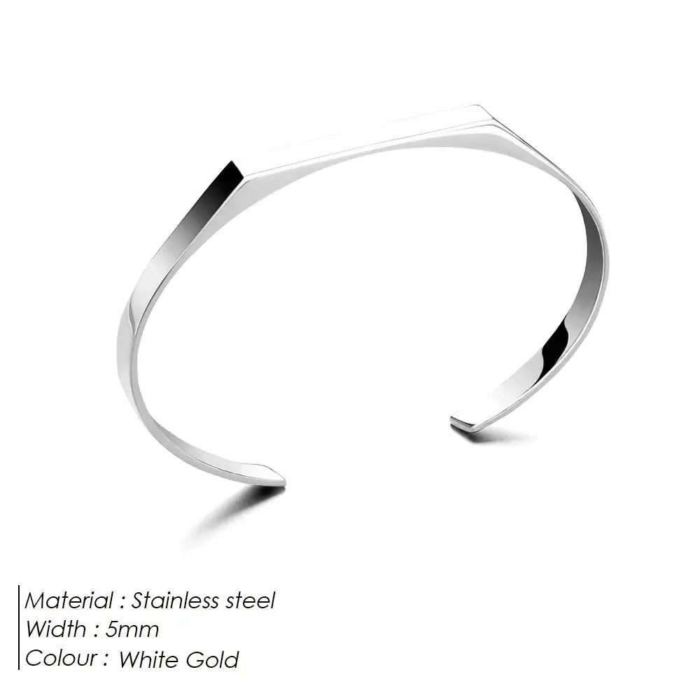Pulseira heptágono minimalista de design mais recente da eManco, pulseira de aço inoxidável banhada a ouro, pulseira minimalista para homens e mulheres