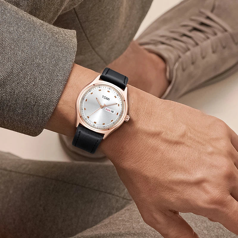 Minimalist Business Quartz Watch – Clean Look. Daily Precision. Unisex Appeal. Stones Men
