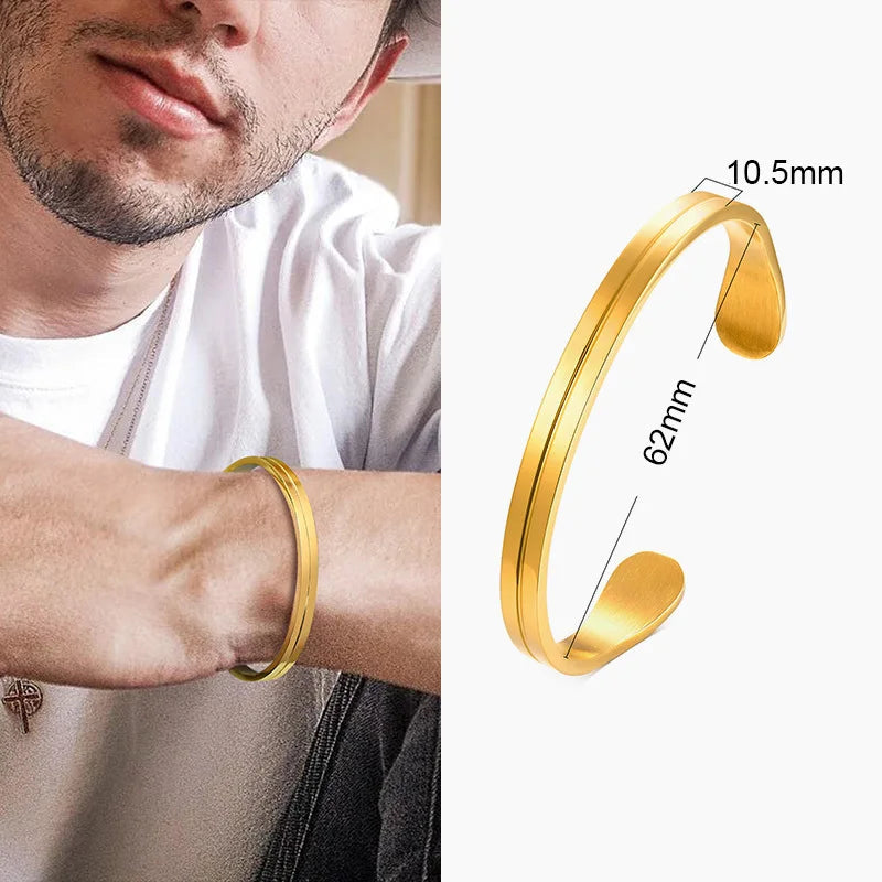 Retro Viking Cuff Bracelet – Rugged Style. Timeless Strength. Stones Men