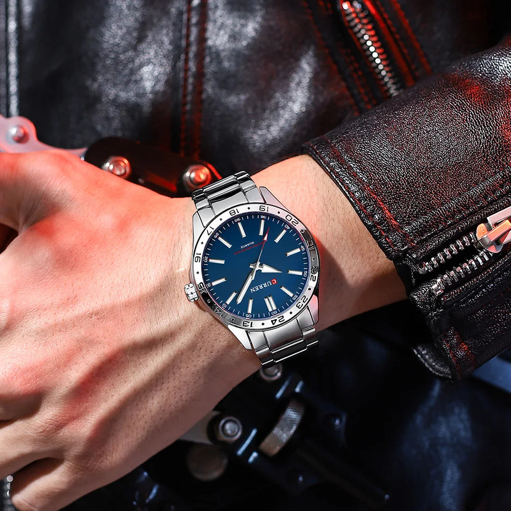 Ultra Thin Men's Stainless Steel Watch – Sleek Precision, Everyday Confidence Stones Men