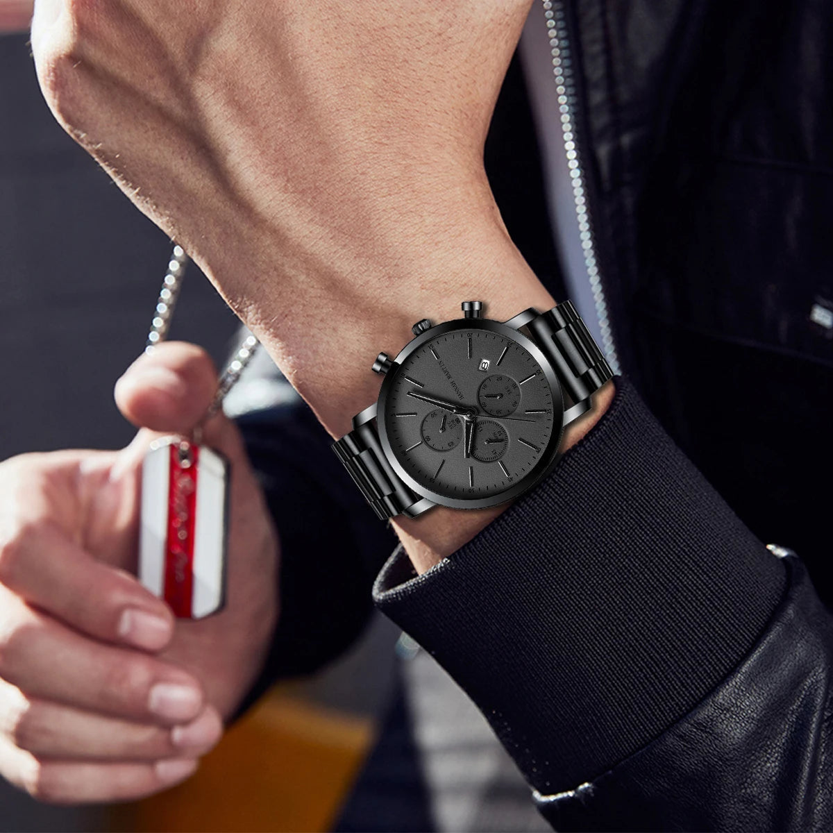 Hannah Martin™ Multifunctional Sports Watch – Precision in Motion. Style with Strength. Stones Men