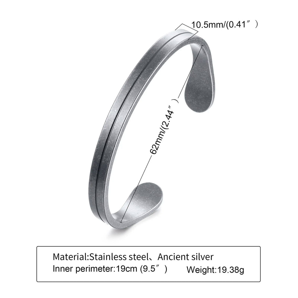 Retro Viking Cuff Bracelet – Rugged Style. Timeless Strength. Stones Men