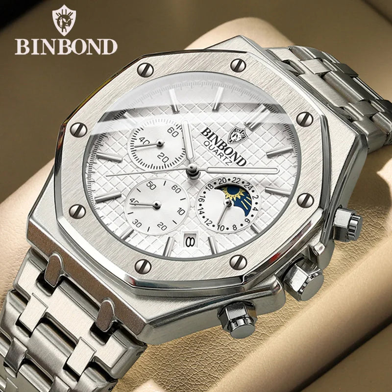 Luxury Stainless Steel Men’s Watch – Bold Design, Built for Performance