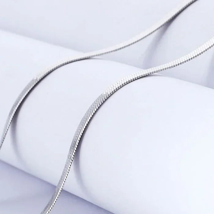 Chain Necklace  Luxury wedding party - Sterling Silver 4MM Blade Stones Men