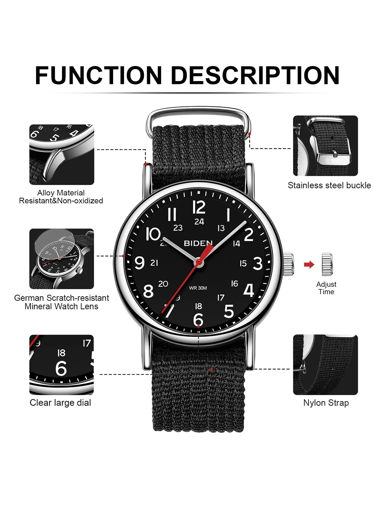 Sports Watch – Rugged Simplicity. Everyday Strength Waterproof Stones Men