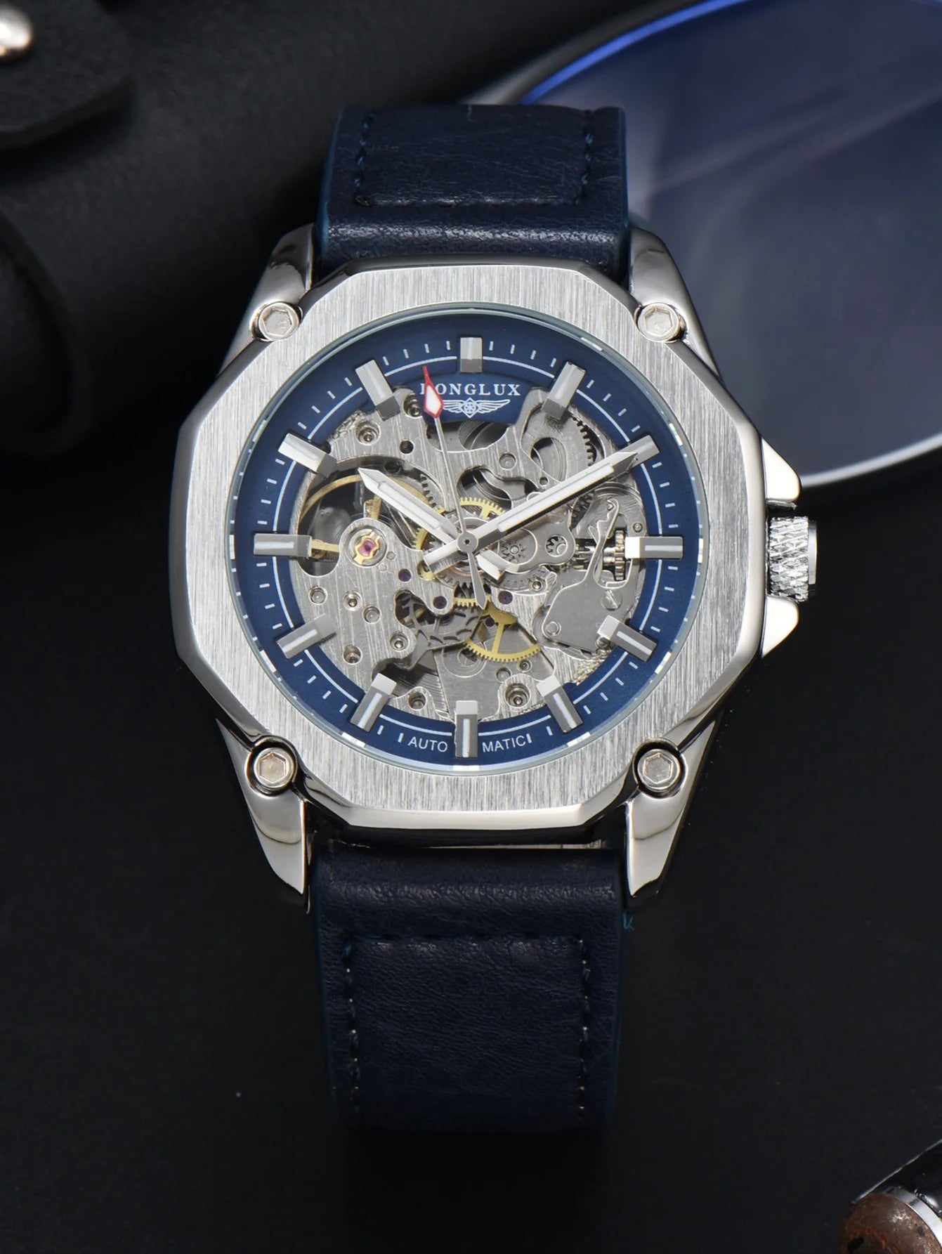 LONGLUX™ Automatic Skeleton Watch – Bold Engineering. Effortless Style. Stones Men