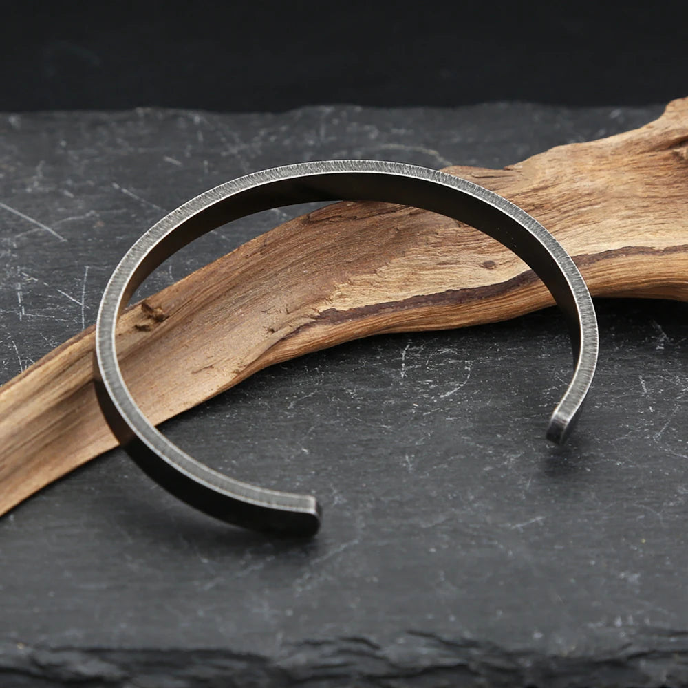 Vintage Black Cuff Bracelet – Bold Simplicity. Built to Last. Stones Men