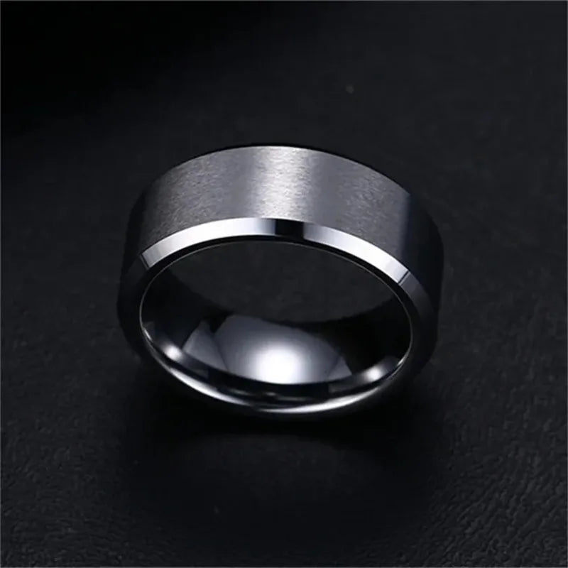 Matte Black Stainless Steel Ring – Bold Commitment. Timeless Style. Stones Men