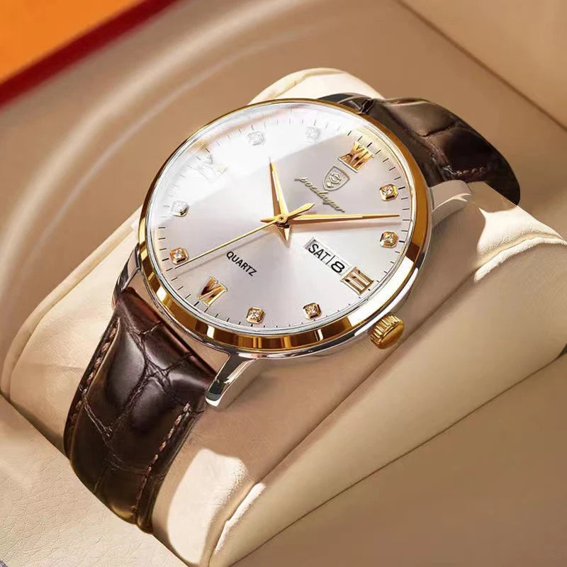 Waterproof Watch Casual Leather Strap Luminous Sports Quartz Clocks