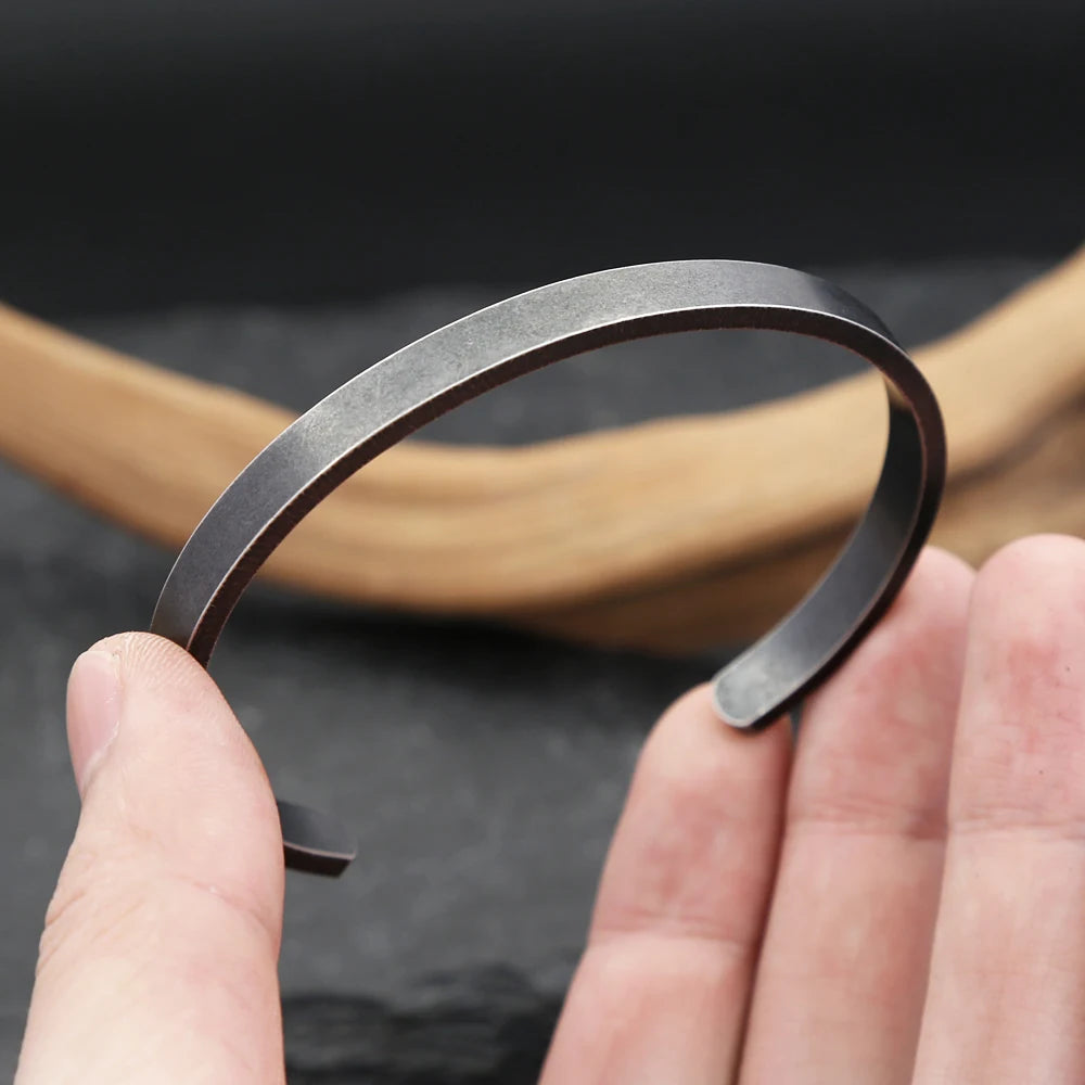 Vintage Black Cuff Bracelet – Bold Simplicity. Built to Last. Stones Men