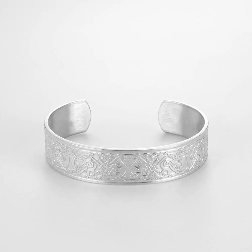 Viking Tree of Life Cuff Bracelet – Strength. Wisdom. Legacy Stones Men