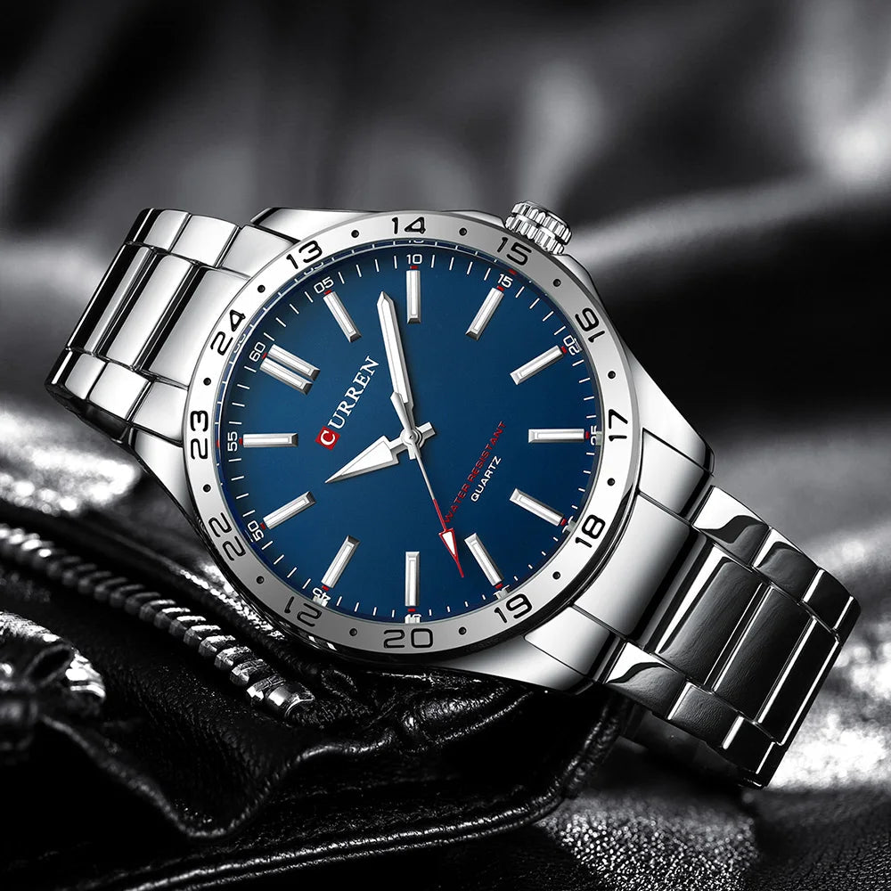 Ultra Thin Men's Stainless Steel Watch – Sleek Precision, Everyday Confidence Stones Men