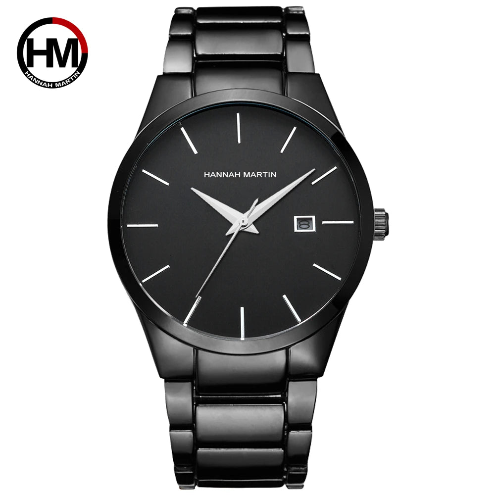 Men Watch Top Brand Luxury Calendar Stainless Steel Quartz Fashion Business Stones Men
