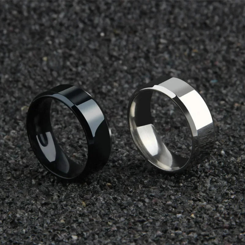 Matte Black Stainless Steel Ring – Bold Commitment. Timeless Style. Stones Men