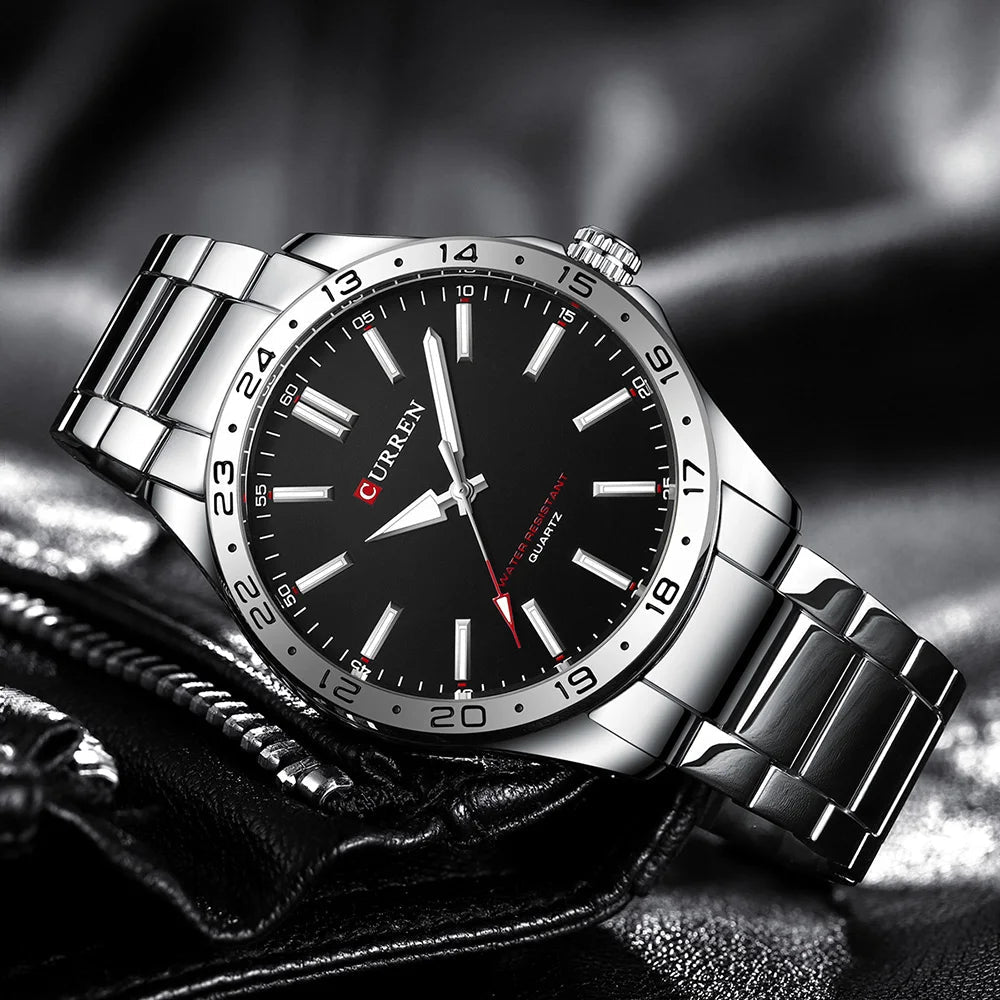 Ultra Thin Men's Stainless Steel Watch – Sleek Precision, Everyday Confidence Stones Men