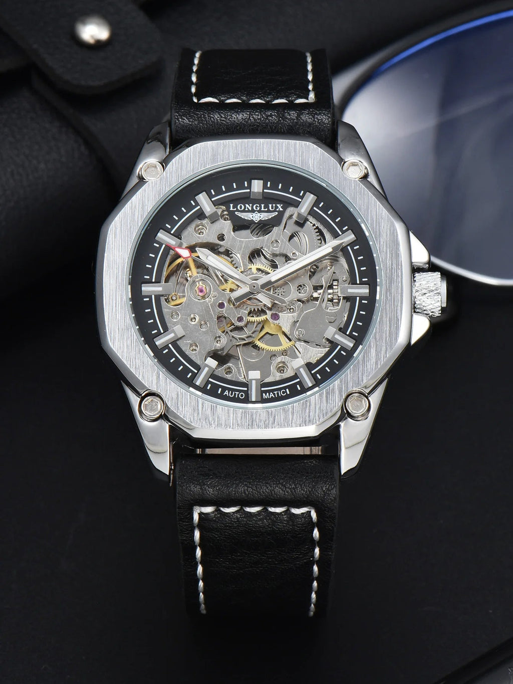 LONGLUX™ Automatic Skeleton Watch – Bold Engineering. Effortless Style. Stones Men