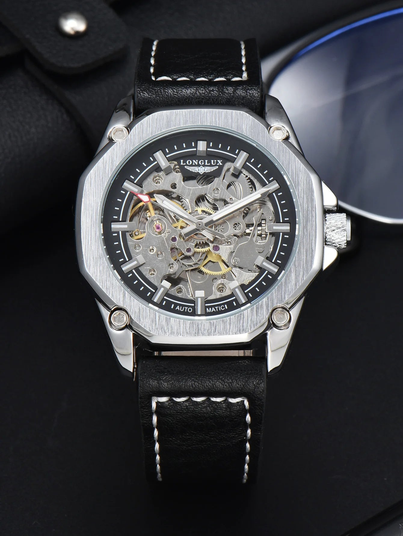 LONGLUX™ Automatic Skeleton Watch – Bold Engineering. Effortless Style. Stones Men