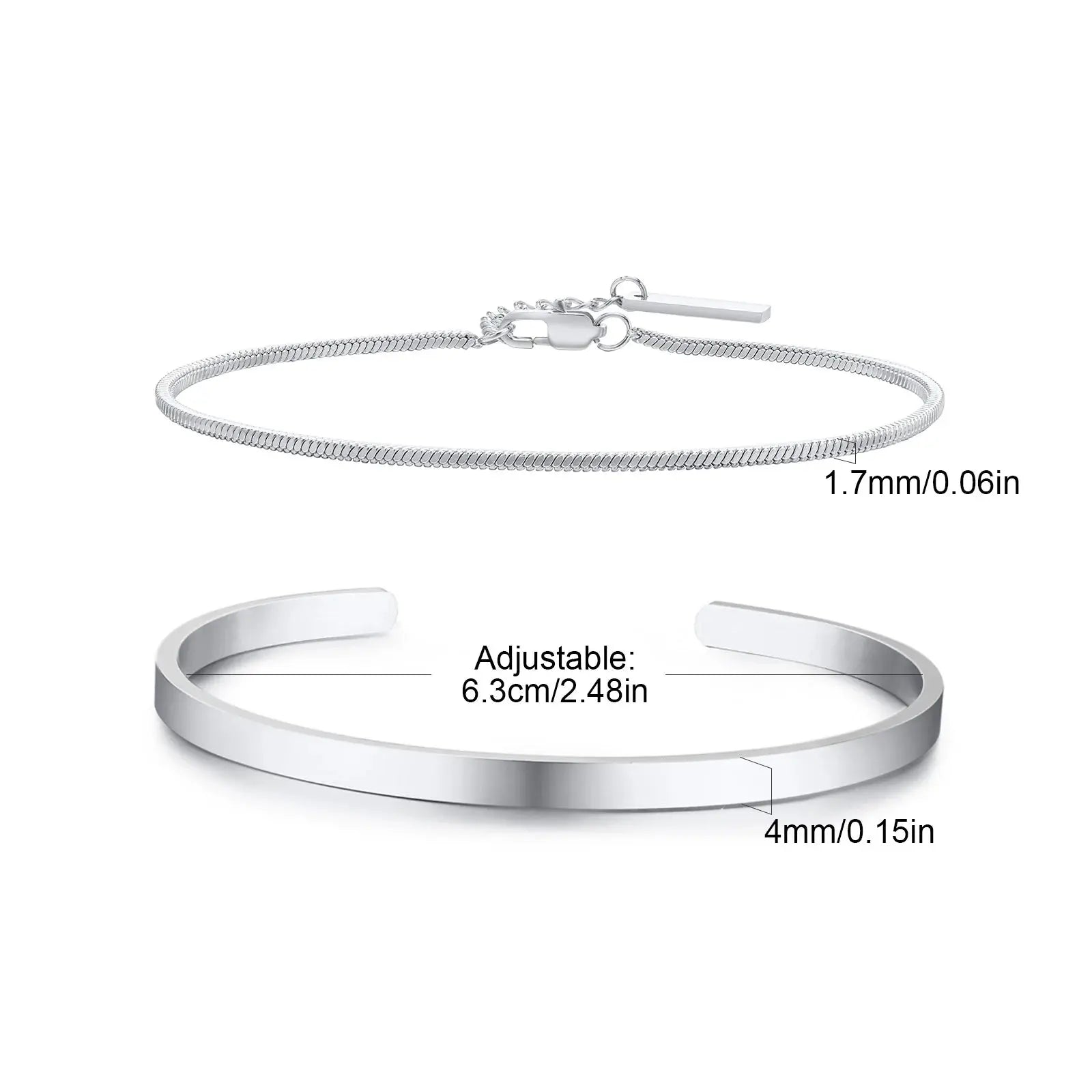 Conjunto de pulseiras masculinas de aço inoxidável Vnox, braceletes abertos empilhados, pulseira de corrente de cobra preta, joia para presente
